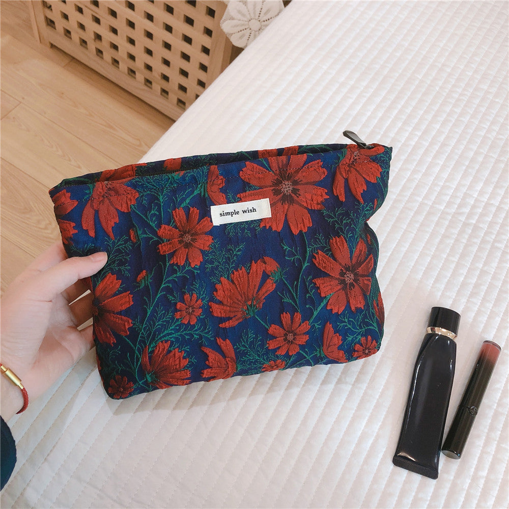 146 Retro Style Cosmetic Bag Large Makeup Bag Travel Toiletries Storage Pouch Zipper Closure Organizer for Women and Girls 146 Retro Style Cosmetic Bag Large Makeup Bag Travel Toiletries Storage Pouch Zipper Closure Organizer for Women and Girls